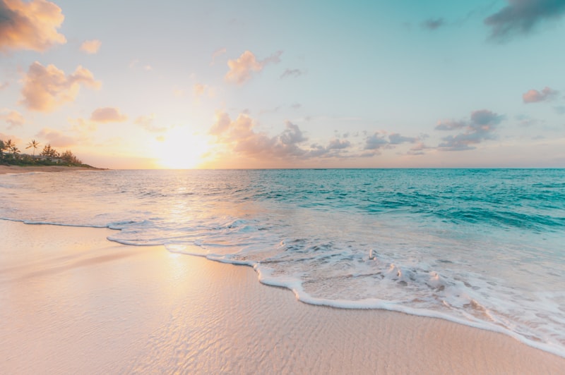 Beautiful beach with sunshine